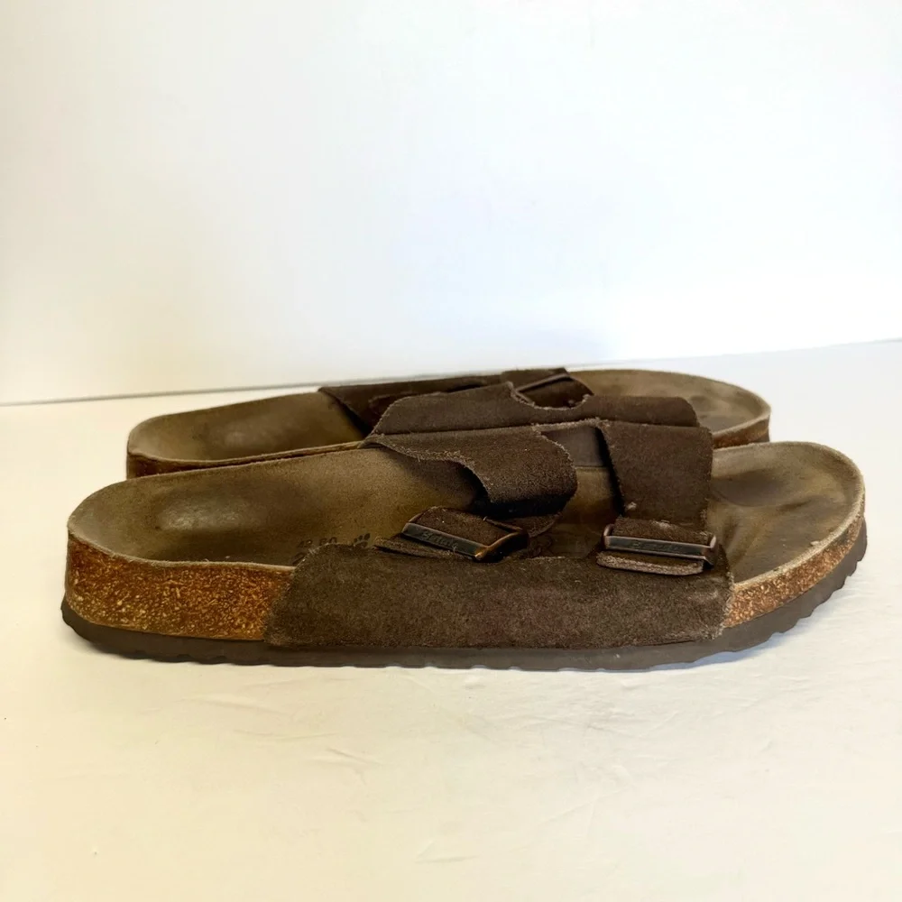 Birkenstock Betula Arizona Suede Brown Slip On Slide Sandals Unisex W: 11 M: 9